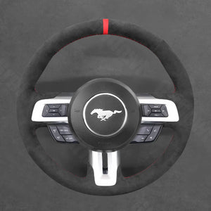 Griffowl Steering Wheel Cover for Tailored Coupe Ford Mustang 2015-2023. Perfect grip with our steering wheel wrap and custom interior touch.