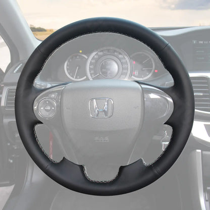 Griffowl Steering Wheel Cover for Tailored Coupe Honda Accord 9 2013-2017. Perfect grip with our steering wheel wrap and custom interior touch.