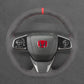 Griffowl Steering Wheel Cover for Tailored Coupe Honda Civic Type R 2017-2021. Griffowl's interior mod with hand-sewn DIY steering wheel kit.