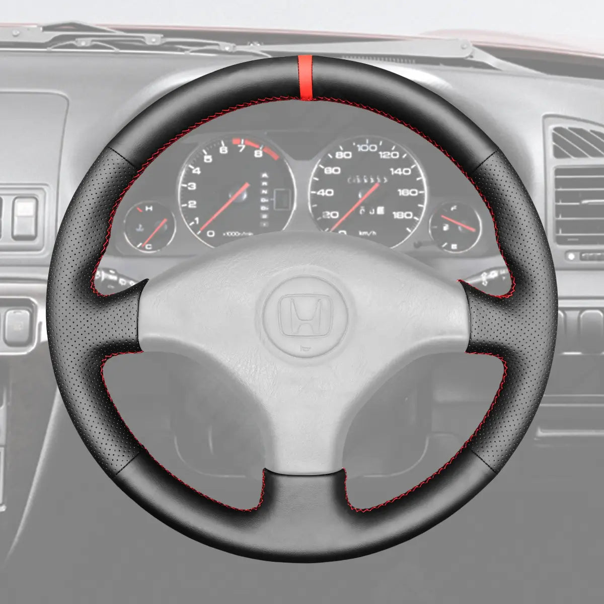Griffowl Steering Wheel Cover for Tailored Coupe Honda Prelude Type S MK5 1997-2001. Hand-sewn kit for drivers seeking precision and comfort.