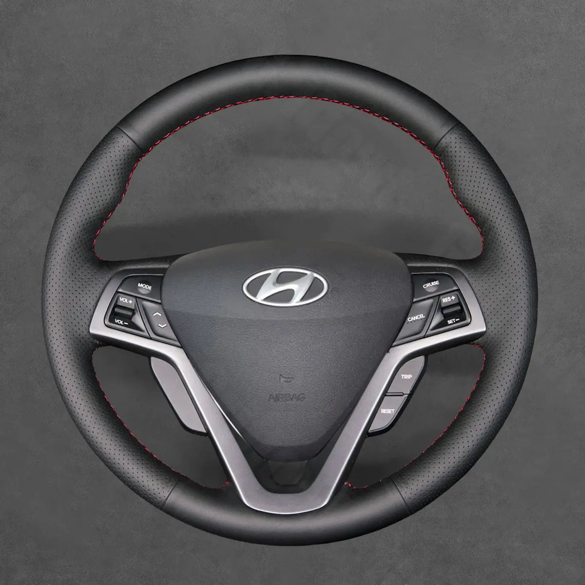 Griffowl Steering Wheel Cover for Tailored Coupe Hyundai Veloster 2012-2017. Perfect grip with our steering wheel wrap and custom interior touch.
