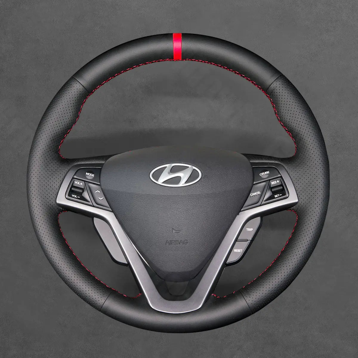 Griffowl Steering Wheel Cover for Tailored Coupe Hyundai Veloster 2012-2017. Perfect grip with our steering wheel wrap and custom interior touch.
