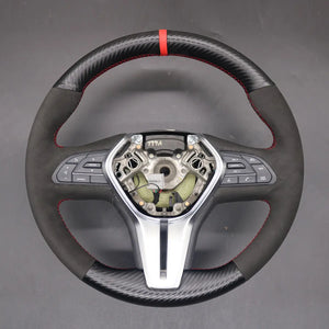 Griffowl Steering Wheel Cover for Tailored Coupe Infiniti Q60 Coupe 2017-2022. Griffowl's interior mod with hand-sewn DIY steering wheel kit.
