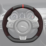 Griffowl Steering Wheel Cover for Tailored Coupe Jaguar F Type X152 2013-2020. Griffowl's interior mod with hand-sewn DIY steering wheel kit.