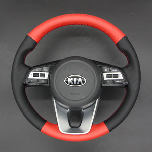 Griffowl Steering Wheel Cover for Tailored Coupe Kia Forte Proceed Pro Ceed Cee'd 3 Optima 5 SX Turbo GT GT-Line 2018-2022. Compact, hand-sewn DIY wrap for quick interior mods and grip upgrade.
