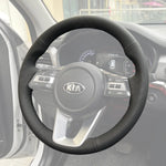 Griffowl Steering Wheel Cover for Tailored Coupe Kia Forte Proceed Pro Ceed Cee'd 3 Optima 5 SX Turbo GT GT-Line 2018-2022. Compact, hand-sewn DIY wrap for quick interior mods and grip upgrade.
