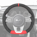 Griffowl Steering Wheel Cover for Tailored Coupe Kia Forte Proceed Pro Ceed Cee'd 3 Optima 5 SX Turbo GT GT-Line 2018-2022. Compact, hand-sewn DIY wrap for quick interior mods and grip upgrade.
