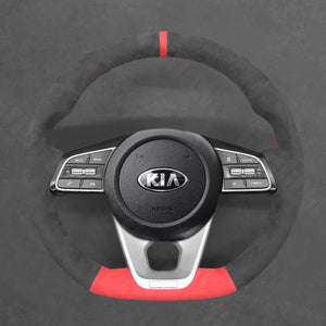 Griffowl Steering Wheel Cover for Tailored Coupe Kia Forte Proceed Pro Ceed Cee'd 3 Optima 5 SX Turbo GT GT-Line 2018-2022. Compact, hand-sewn DIY wrap for quick interior mods and grip upgrade.
