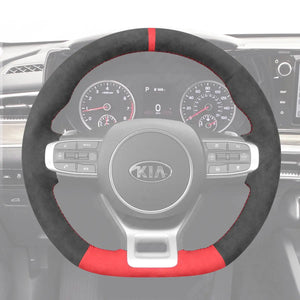 Griffowl Steering Wheel Cover for Tailored Coupe Kia Sportage 5 K5 GT Line 2021-2023 Circle Wheel. Hand-sewn DIY kit blends grip, function, and style inside.
