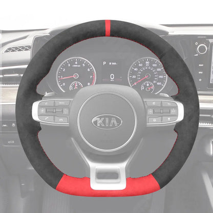 Griffowl Steering Wheel Cover for Tailored Coupe Kia Sportage 5 K5 GT Line 2021-2023 Circle Wheel. Hand-sewn DIY kit blends grip, function, and style inside.
