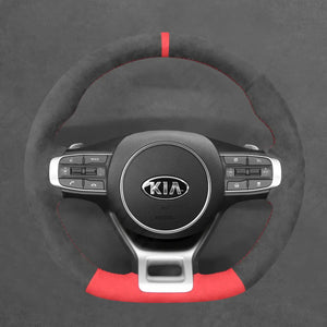Griffowl Steering Wheel Cover for Tailored Coupe Kia Sportage 5 K5 GT Line 2021-2023 Circle Wheel. Hand-sewn DIY kit blends grip, function, and style inside.
