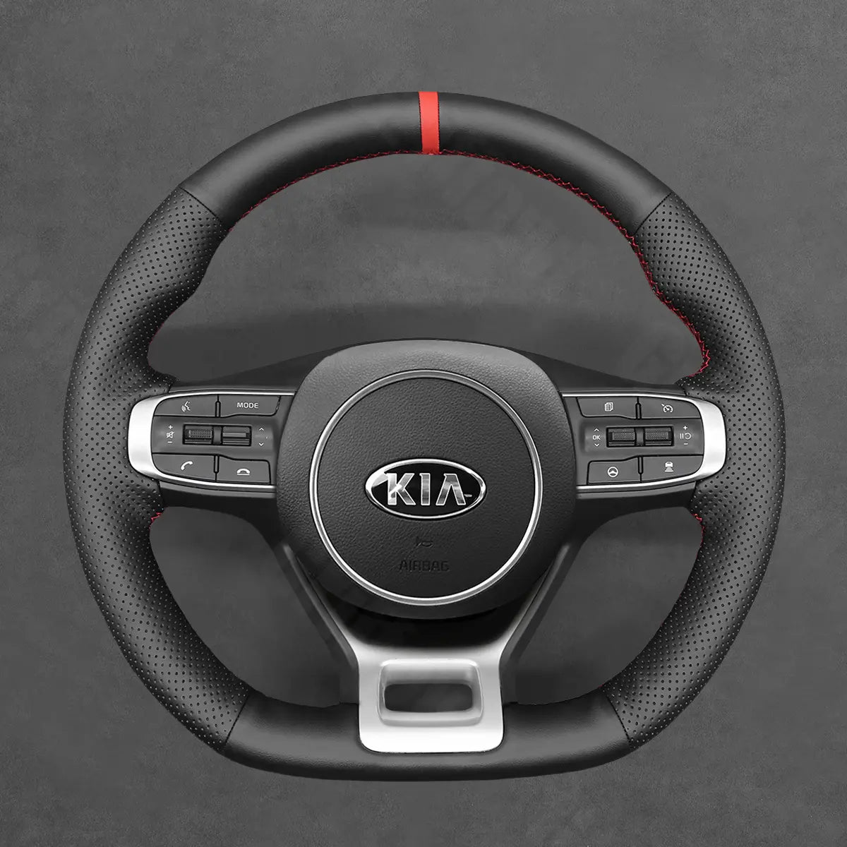 Griffowl Steering Wheel Cover for Tailored Coupe Kia Sportage 5 K5 GT Line 2021-2023 Circle Wheel. Hand-sewn DIY kit blends grip, function, and style inside.
