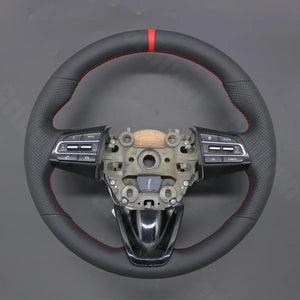 Griffowl Steering Wheel Cover for Tailored Coupe Kia Stinger 2018-2022. Perfect grip with our steering wheel wrap and custom interior touch.

