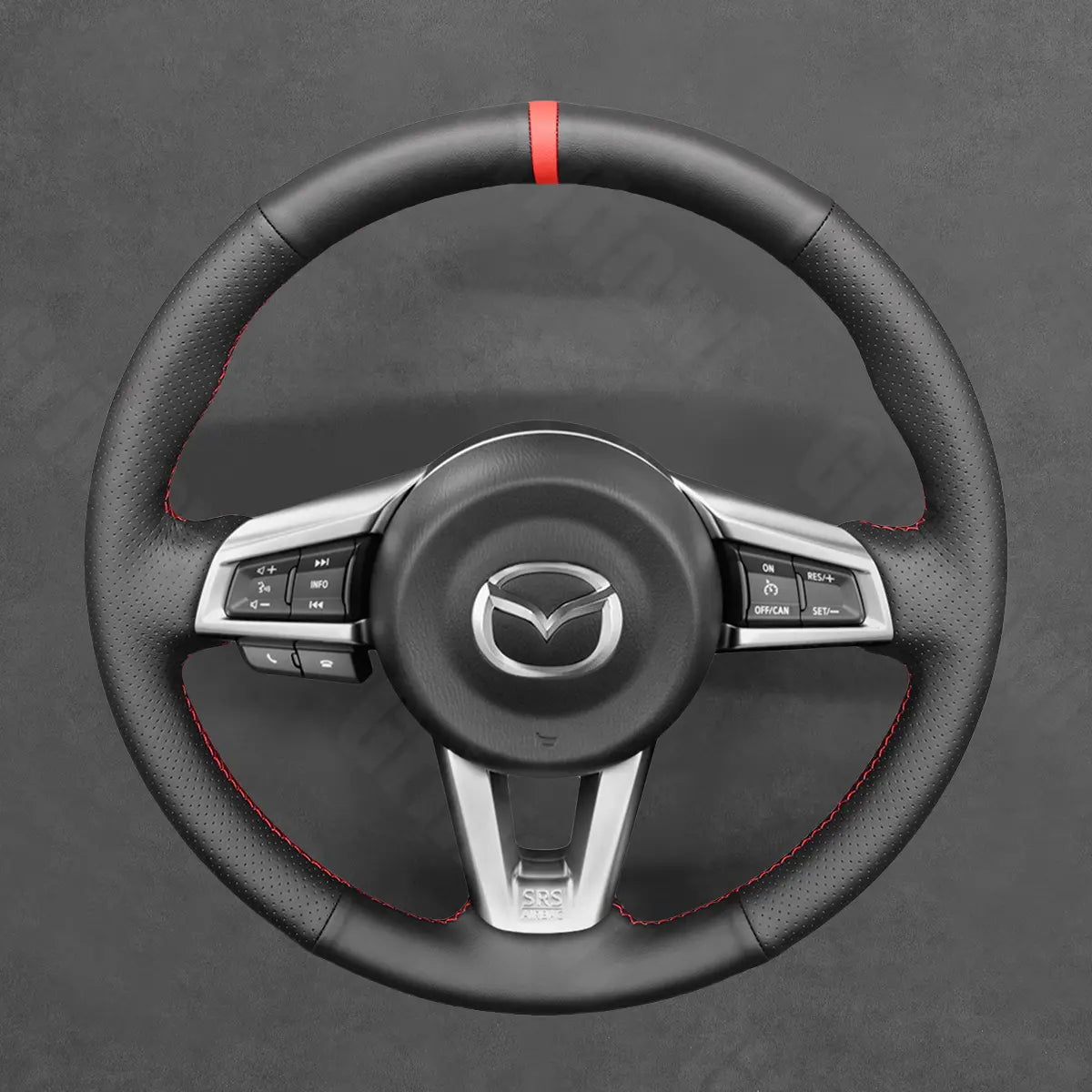Griffowl Steering Wheel Cover for Tailored Coupe Mazda MX-5 MX 52016-2023. Perfect grip with our steering wheel wrap and custom interior touch.