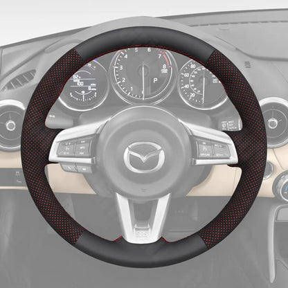 Griffowl Steering Wheel Cover for Tailored Coupe Mazda MX-5 MX 52016-2023. Perfect grip with our steering wheel wrap and custom interior touch.
