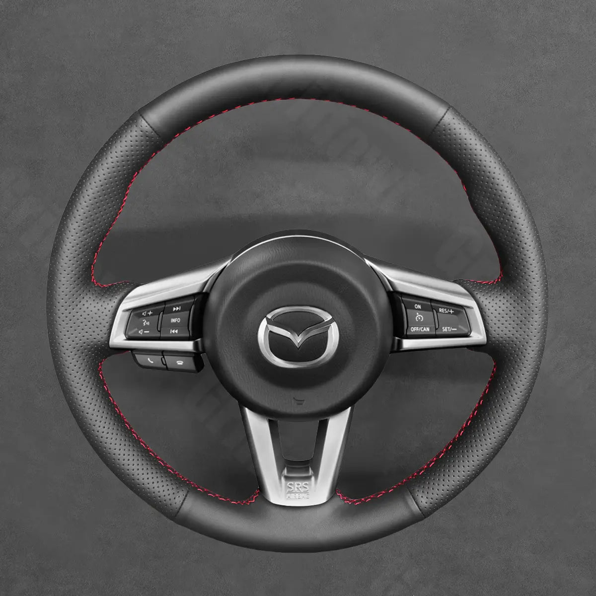 Griffowl Steering Wheel Cover for Tailored Coupe Mazda MX-5 MX 52016-2023. Perfect grip with our steering wheel wrap and custom interior touch.