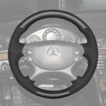 Griffowl Steering Wheel Cover for Tailored Coupe Mercedes Benz C209 C219 W211 R230 AMG 2003-2009. Hand-sewn DIY kit blends grip, function, and style inside.