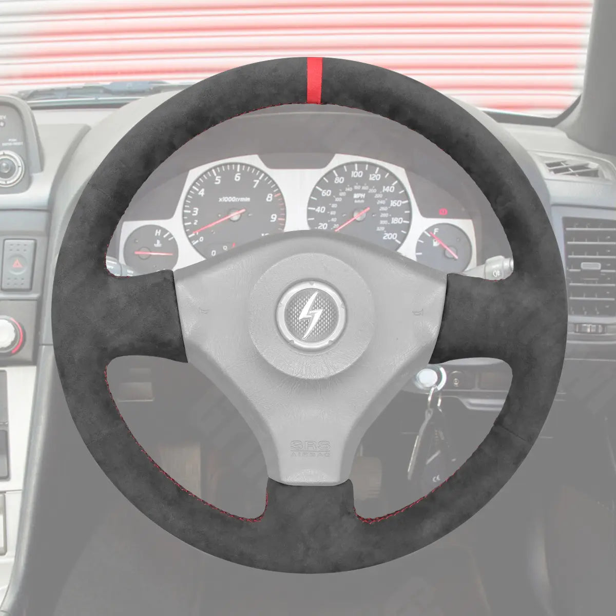 Griffowl Steering Wheel Cover for Tailored Coupe Nissan Skyline GT-R R34 200SX Silvia S15 1998-2002. Hand-sewn DIY kit blends grip, function, and style inside.
