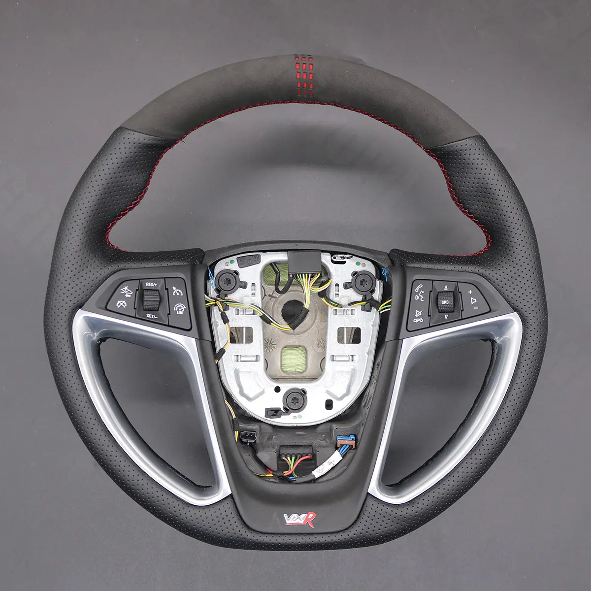 Griffowl Steering Wheel Cover for Tailored Coupe Opel Astra OPC GTC 2012-2018. Griffowl's interior mod with hand-sewn DIY steering wheel kit.
