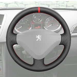Griffowl Steering Wheel Cover for Tailored Coupe Peugeot 207 CC 2007-2012. Perfect grip with our steering wheel wrap and custom interior touch.