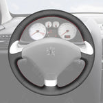 Griffowl Steering Wheel Cover for Tailored Coupe Peugeot 307 CC 407 SW 2004-2008. For refined interior upgrades using our wrap and stitch kit.