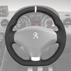 Griffowl Steering Wheel Cover for Tailored Coupe Peugeot RCZ 2010-2015. Perfect grip with our steering wheel wrap and custom interior touch.
