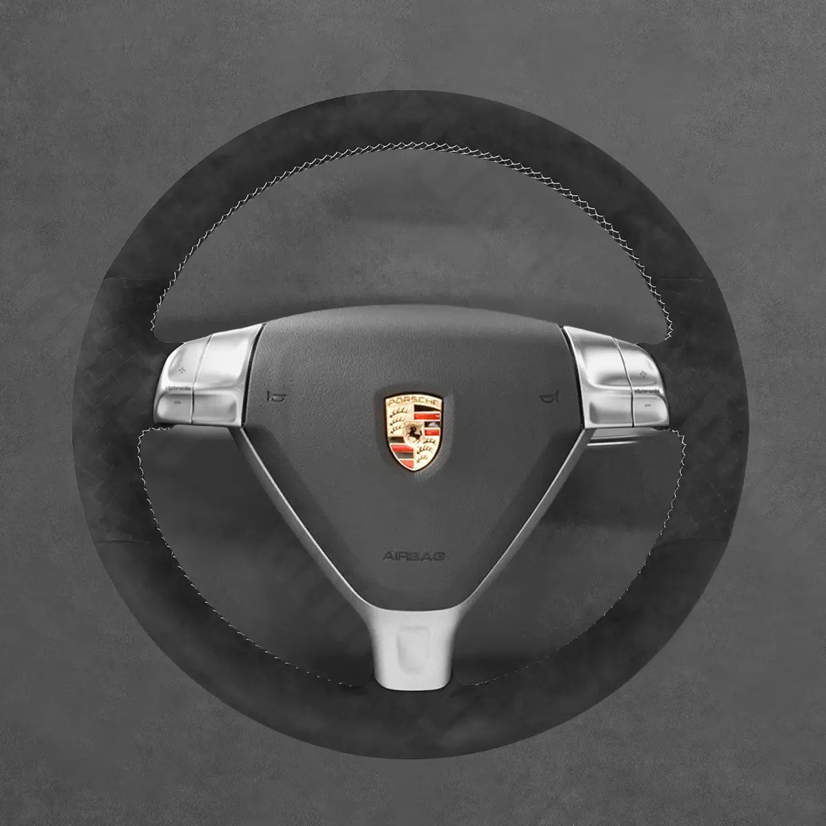 Griffowl Steering Wheel Cover for Tailored Coupe Porsche 911 997 Boxster Cayman 987 2005-2009. Elevate your interior with Griffowl's wrap and stitch kit.