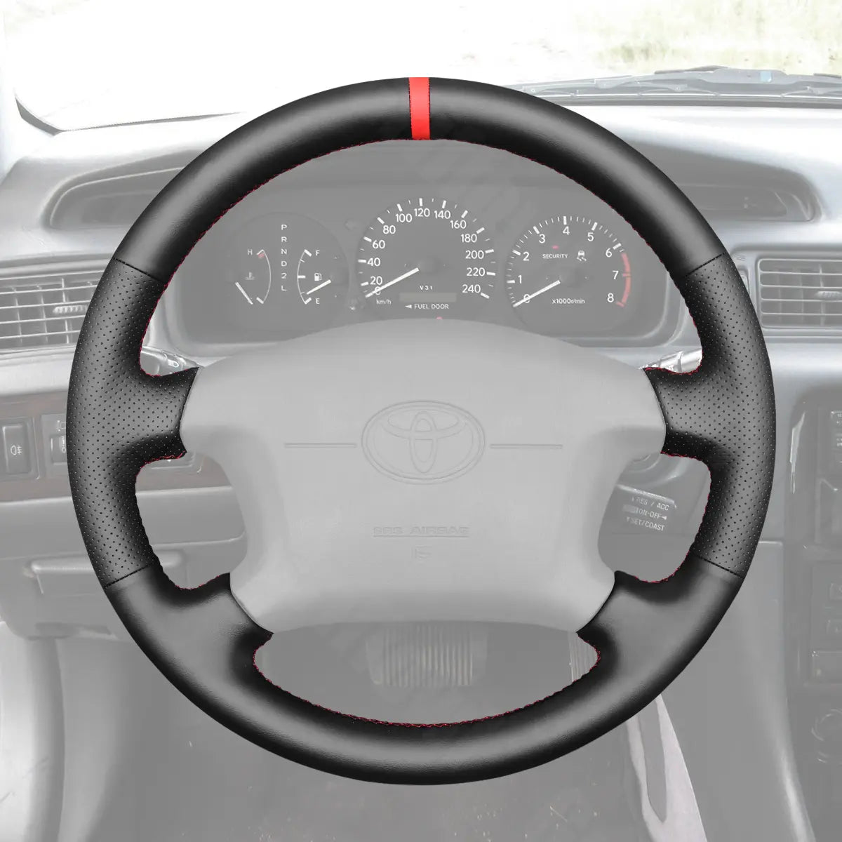 Griffowl Steering Wheel Cover for Toyota Camry Solara Sienna Corolla 4Runner 1999-2001. For refined interior upgrades using our wrap and stitch kit.