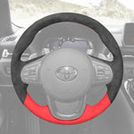 Griffowl Steering Wheel Cover for Tailored Coupe Toyota GR Supra 2019-2024. Perfect grip with our steering wheel wrap and custom interior touch.