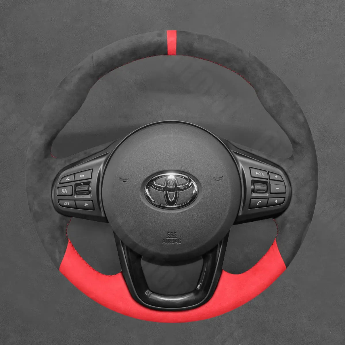 Griffowl Steering Wheel Cover for Tailored Coupe Toyota GR Supra 2019-2024. Perfect grip with our steering wheel wrap and custom interior touch.