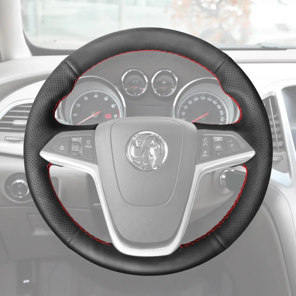 Griffowl Steering Wheel Cover for Tailored Coupe Vauxhall Cascada 2015-2017. Perfect grip with our steering wheel wrap and custom interior touch.
