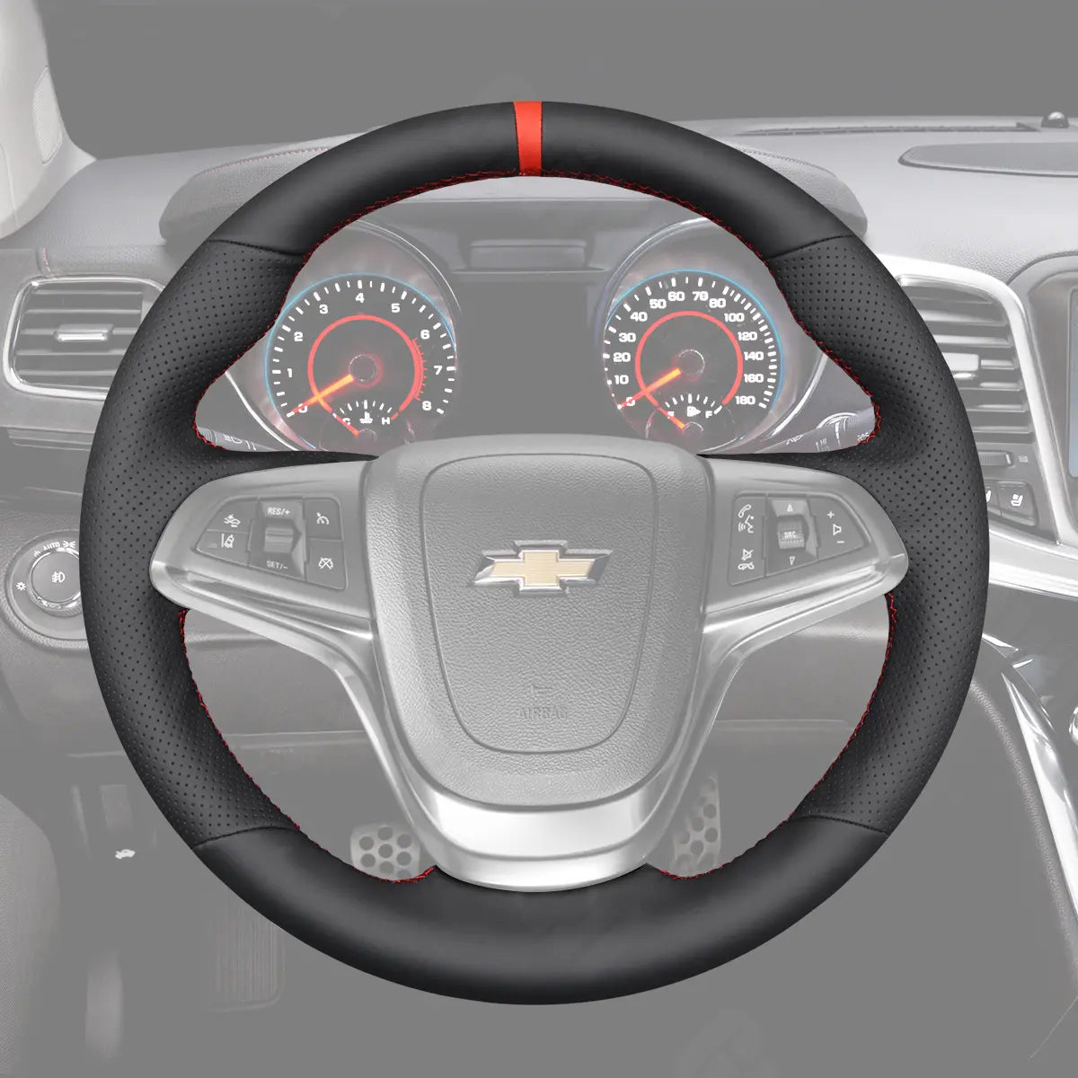 Griffowl Steering Wheel Cover for Upgrade Chevrolet Chevy Caprice 2014-2017. Perfect grip with our steering wheel wrap and custom interior touch.
