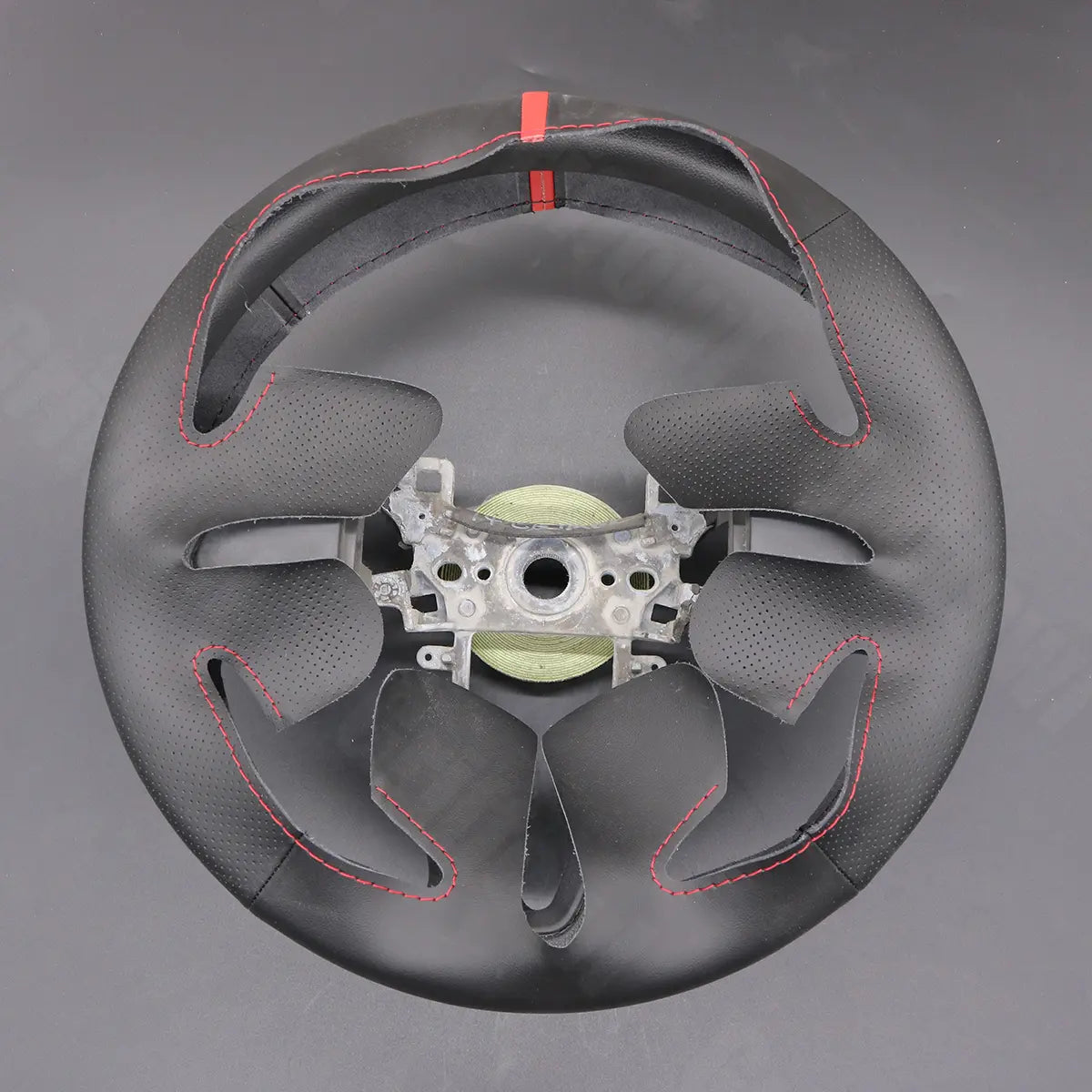 Griffowl Steering Wheel Cover for Upgrade Honda Fit Vezel 2014-2017. DIY kit includes hand-sewn wrap for luxury interior mods.
