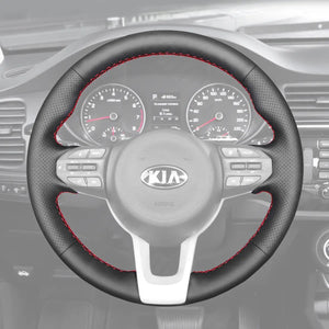Griffowl Steering Wheel Cover for Upgrade Kia Rio 4 Picanto 3 Stonic 2017-2022. For refined interior upgrades using our wrap and stitch kit.
