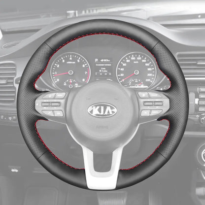 Griffowl Steering Wheel Cover for Upgrade Kia Rio 4 Picanto 3 Stonic 2017-2022. For refined interior upgrades using our wrap and stitch kit.
