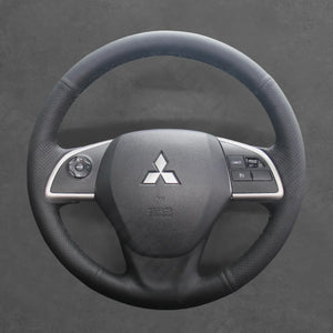 Griffowl Steering Wheel Cover for Upgrade Mitsubishi Outlander Outlander Sport Eclipse Cross Mirage Mirage G4 ASX L200 Space Star Triton 2012-2024. Compact, hand-sewn DIY wrap for quick interior mods and grip upgrade.
