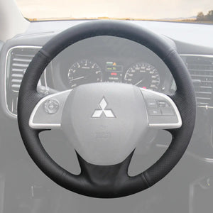Griffowl Steering Wheel Cover for Upgrade Mitsubishi Outlander Outlander Sport Eclipse Cross Mirage Mirage G4 ASX L200 Space Star Triton 2012-2024. Compact, hand-sewn DIY wrap for quick interior mods and grip upgrade.
