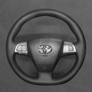 Griffowl Steering Wheel Cover for Upgrade Toyota Corolla RAV4 Auris Wish Vanguard Voxy Matrix 2010-2017. Perfect for enthusiasts seeking refined interior mods.