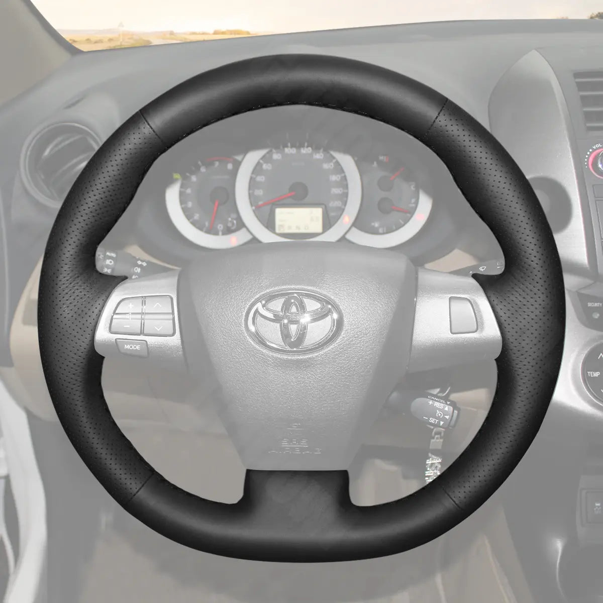 Griffowl Steering Wheel Cover for Upgrade Toyota Corolla RAV4 Auris Wish Vanguard Voxy Matrix 2010-2017. Perfect for enthusiasts seeking refined interior mods.
