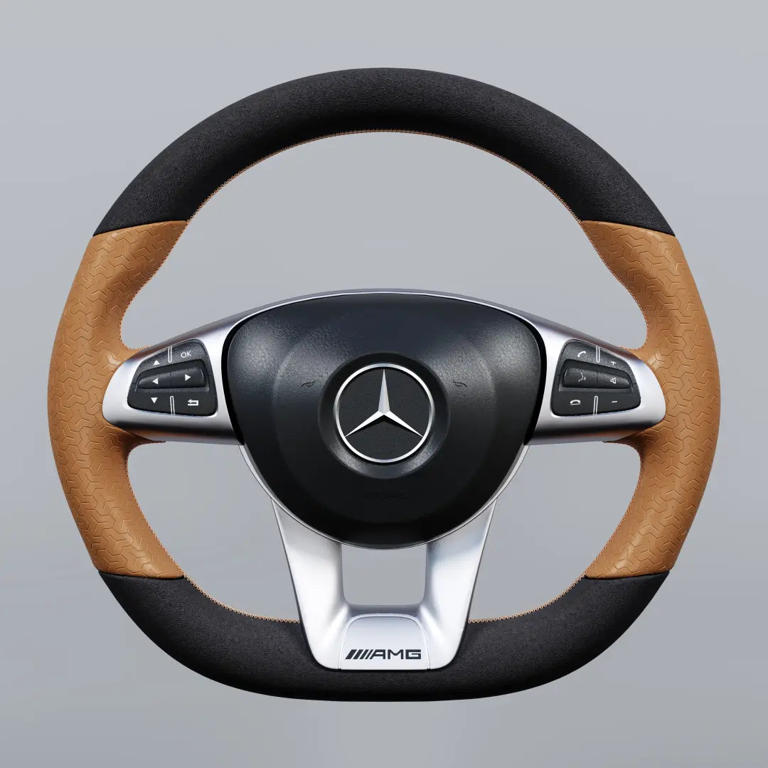 Customized Premium Suede Steering Wheel Cover for Mercedes Benz