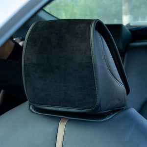 2PCS Universal Suede Headrest Covers with Custom Embroidery for Cars & Trucks
