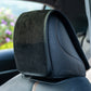 2PCS Universal Suede Headrest Covers with Custom Embroidery for Cars & Trucks